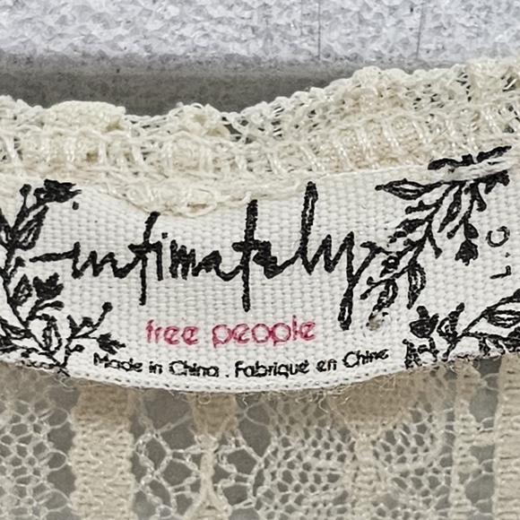 NWT Free People Love Story Cream Lace Sheer Slip Dress - Picture 10 of 12